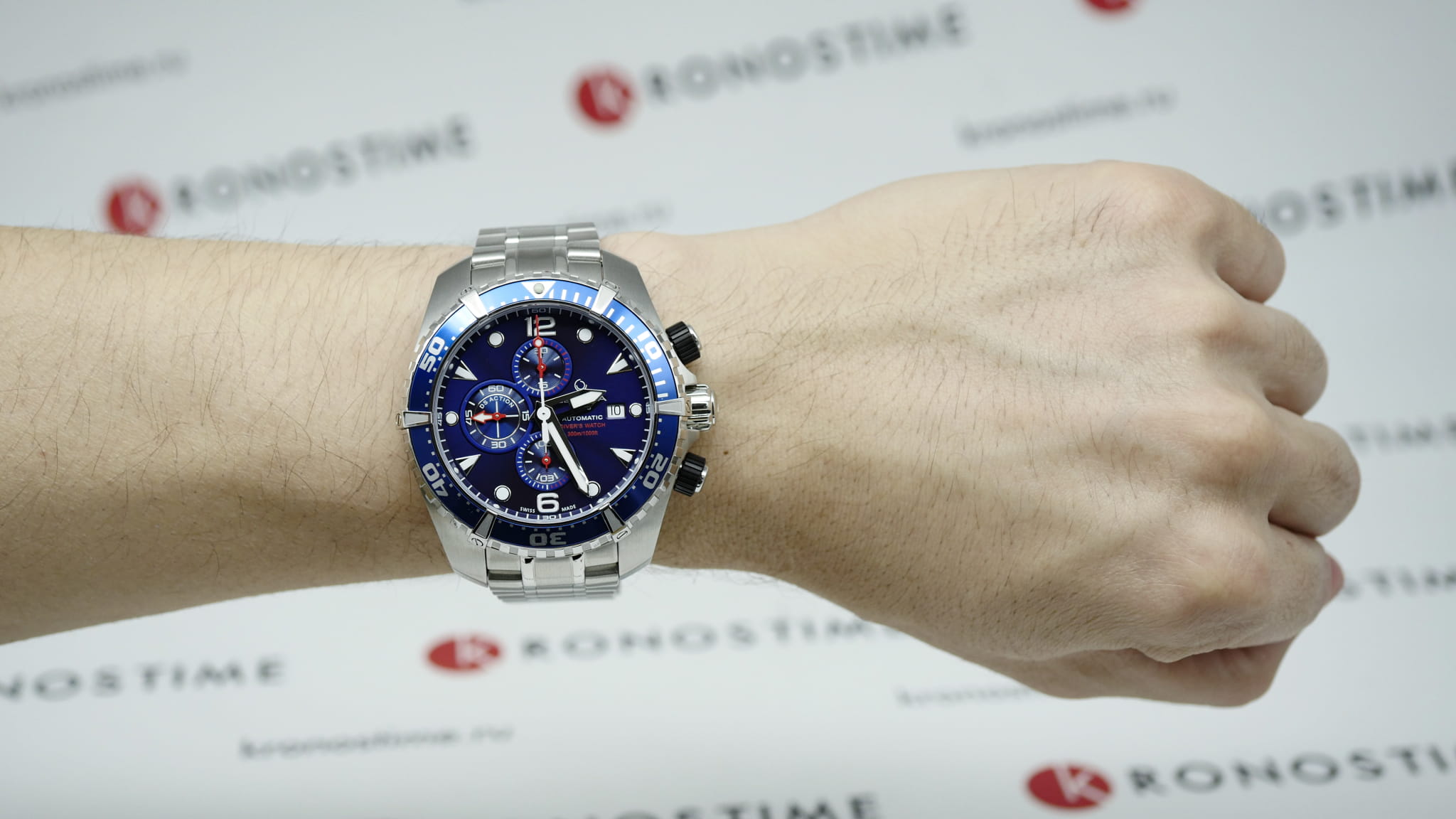 Certina Certina DS Action Diver Chronograph Automatic C032.427.11.041.00 швейцария наручные мужские часы заводная головка с логотипом Certina